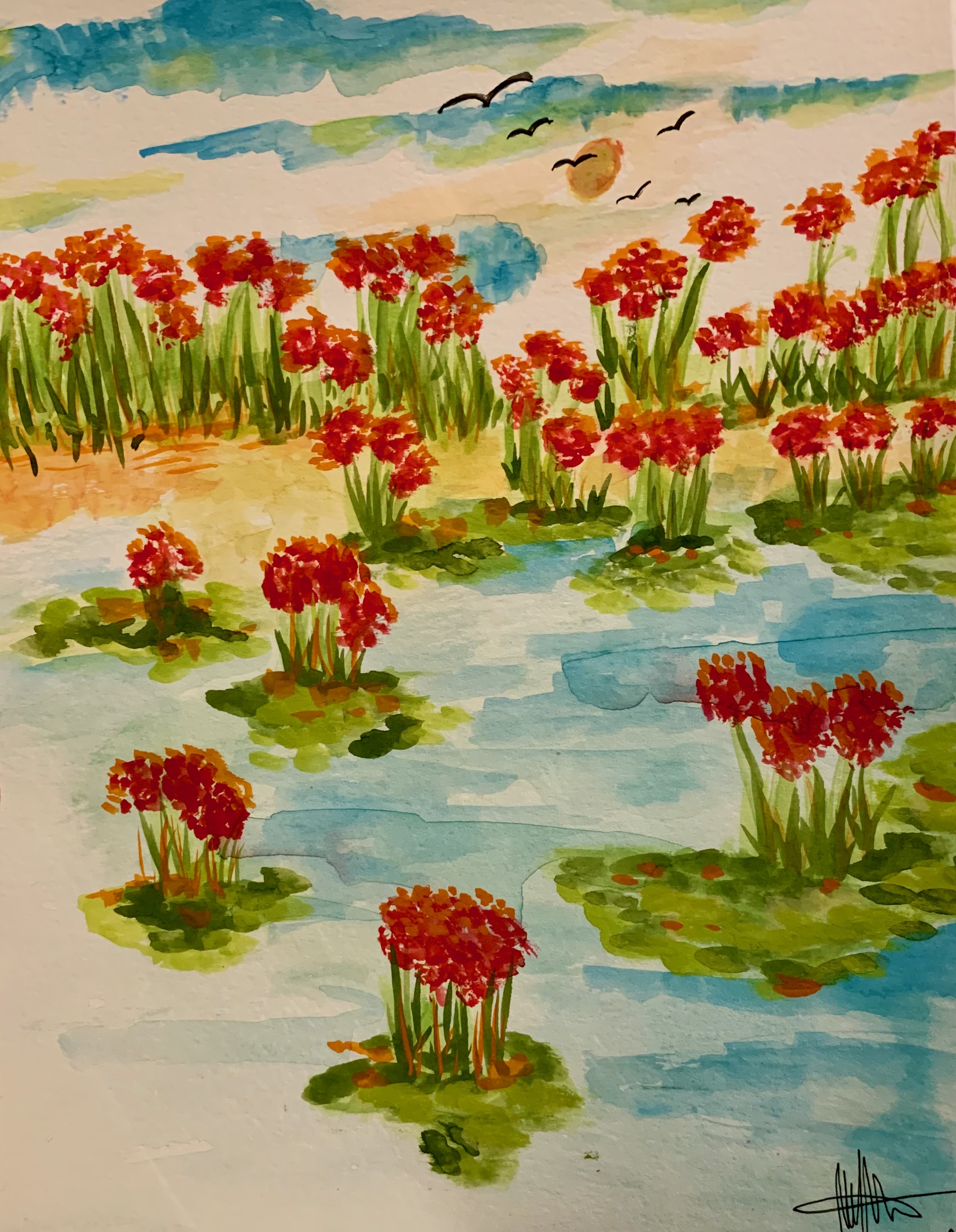 Ciénaga, Acuarela sobre papel