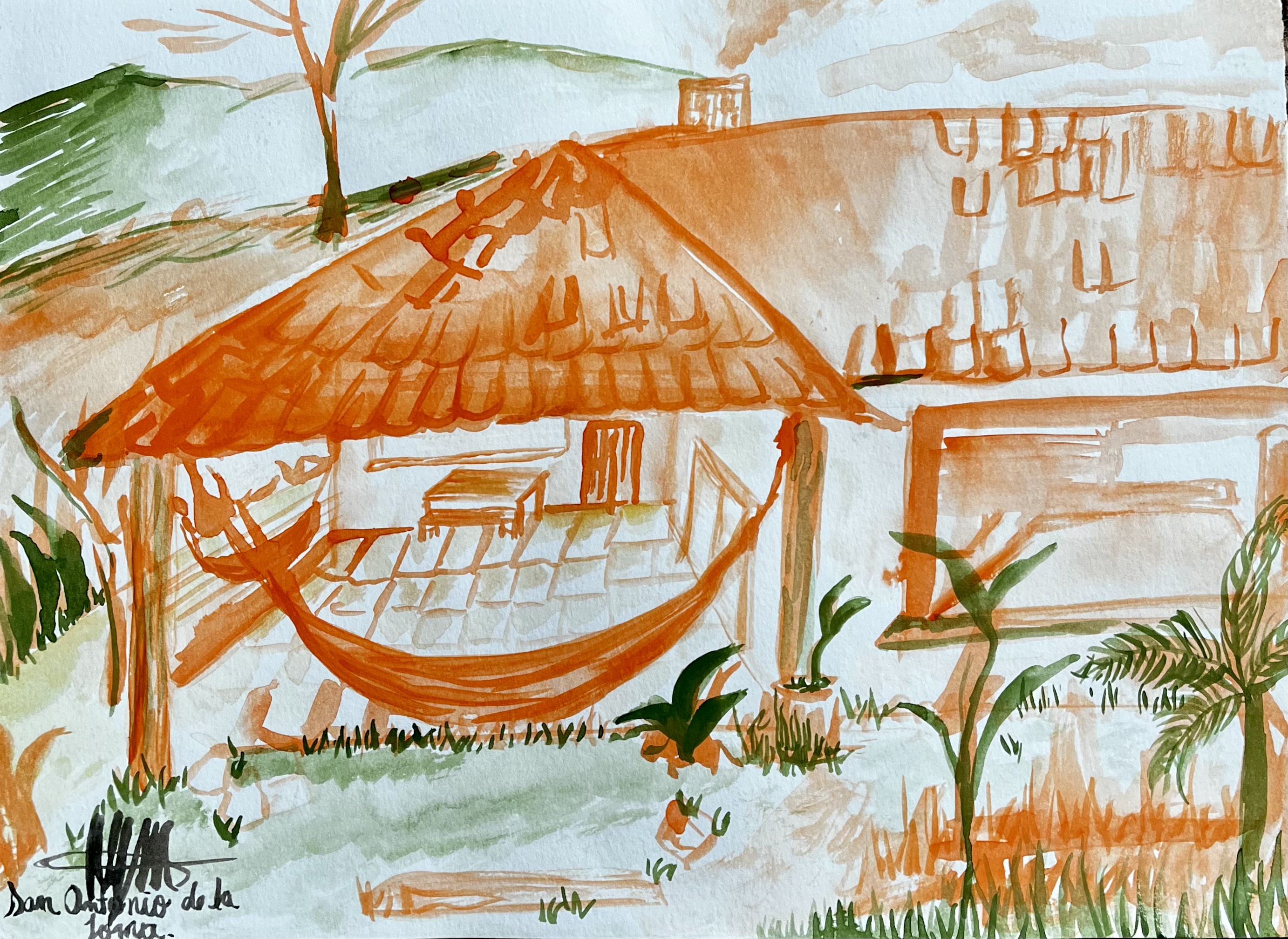 San Antonio de la Loma, Acuarela sobre Papel