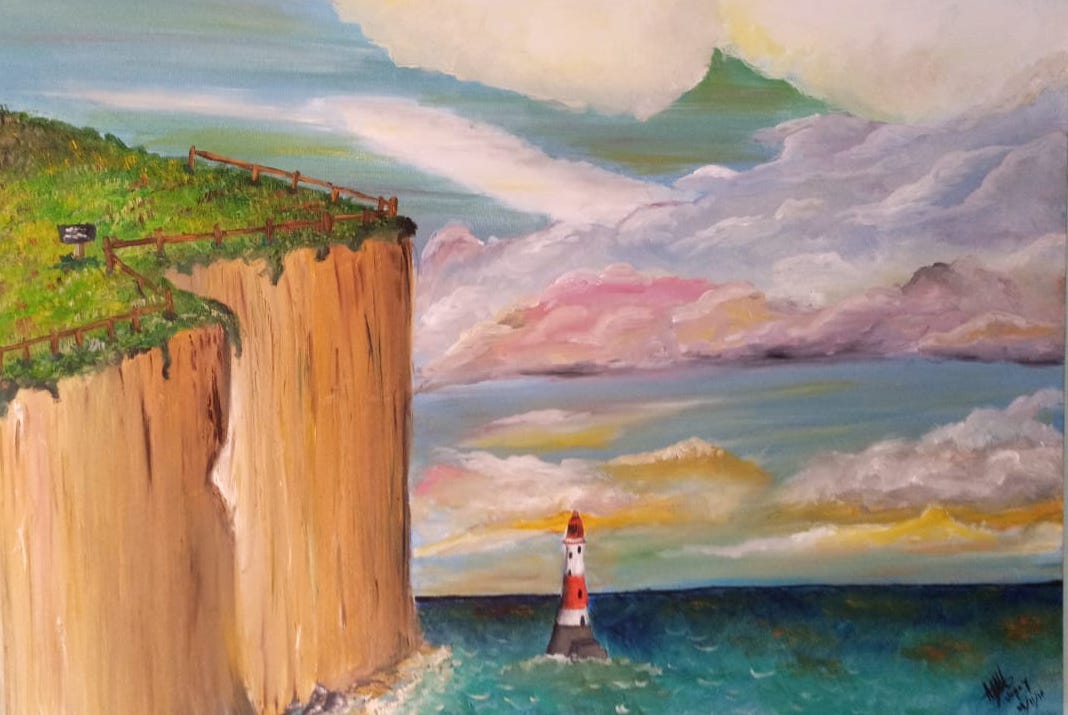 El Faro de Eastbourne, Óleo sobre Lienzo, 60x90cm