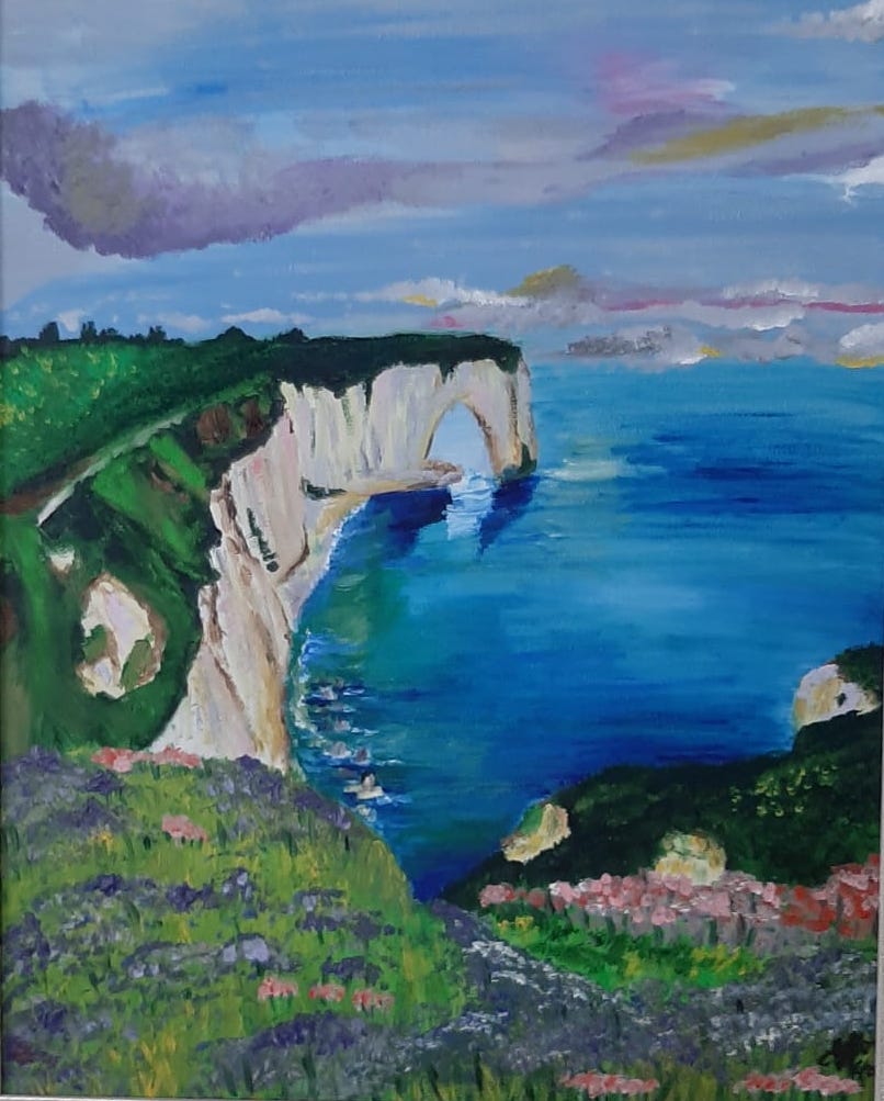 Étretat, Acrílico sobre Lienzo, Colección Privada