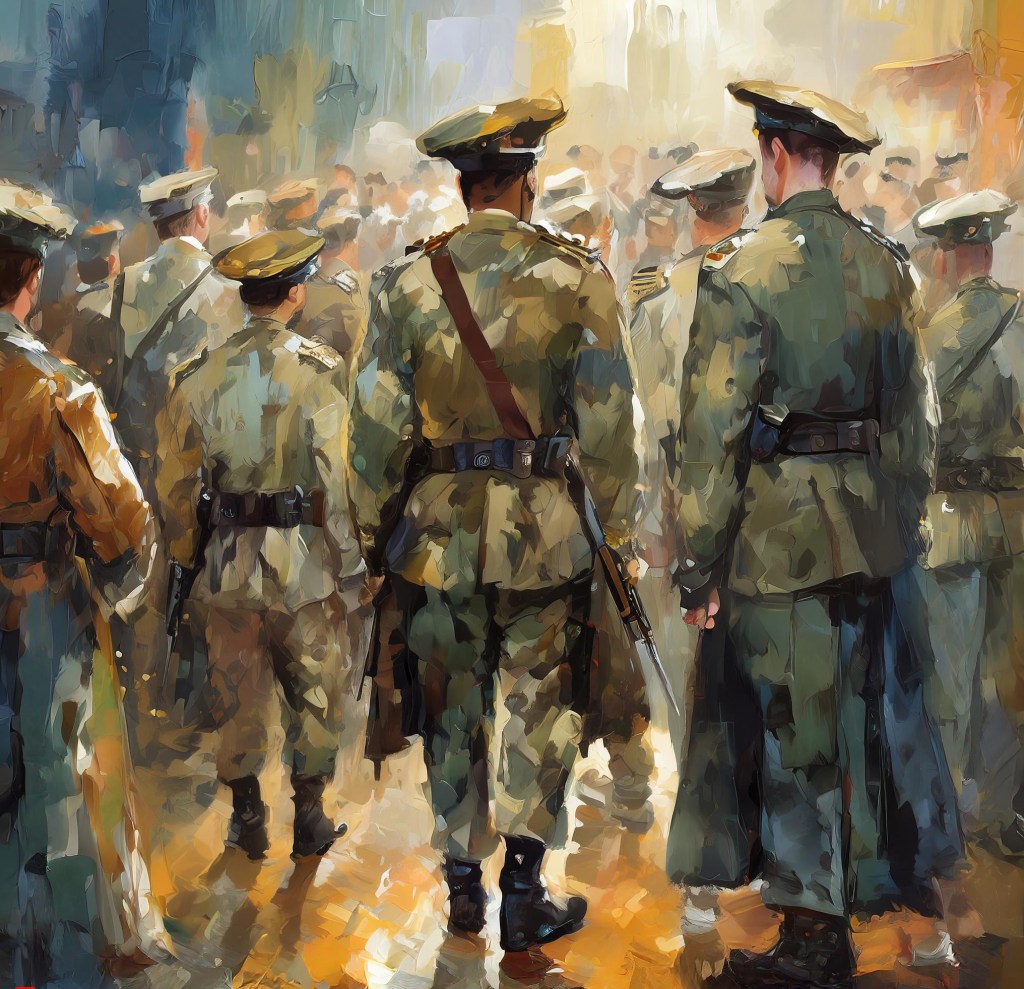 War, out of style? AI generated with Adobe Firefly to illustrate the OP-ED Ideas, too, go out of fashion and so should war by Veronica Yepes Moreno